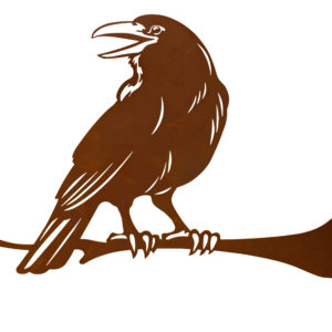 Raaf op tak, roest design